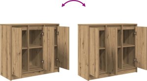 Komoda Artisan Dąb 85x34x76 cm Drewno klejone 9