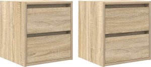 Szafki nocne ścienne 2 szt. Dąb Sonoma 38x34x40 cm 2