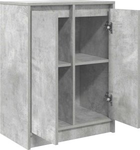 Komoda Betonowa Szara 57x34x76 cm Drewno klejone 5