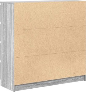 Komoda Szara Sonoma 100x35x99 cm Drewno klejone 8