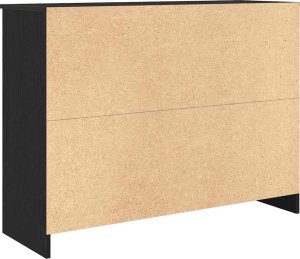 Komoda z szufladą Czarny dąb 101x35x76 cm Drewno klejone 8