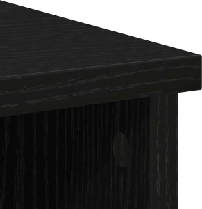 Komoda z szufladą Czarny dąb 101x35x76 cm Drewno klejone 10