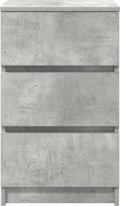 vidaXL Szafka nocna z 3 szufladami Betonowa szarość 39x35x65 cm 6
