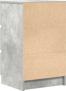vidaXL Szafka nocna z 3 szufladami Betonowa szarość 39x35x65 cm 8