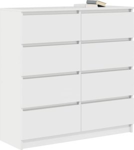 Komoda Biała 100x35x99 cm Drewno klejone 4