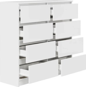 Komoda Biała 100x35x99 cm Drewno klejone 5