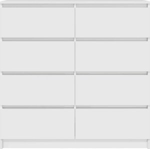 Komoda Biała 100x35x99 cm Drewno klejone 6