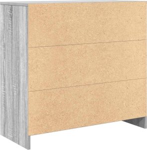 vidaXL Komoda z szufladą Szary Sonoma 80x34x76 cm Drewno klejone 8