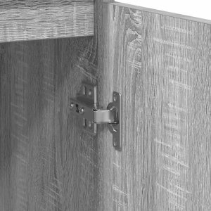 Komoda z szufladą Szary Sonoma 71x35x84 cm Drewno klejone 11