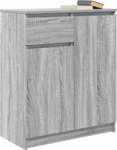 Komoda z szufladą Szary Sonoma 71x35x84 cm Drewno klejone 4