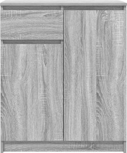 Komoda z szufladą Szary Sonoma 71x35x84 cm Drewno klejone 6
