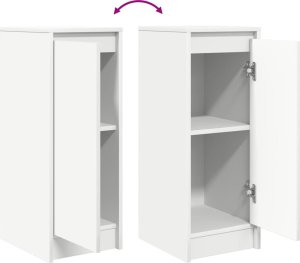 Komoda Biała 29,5x34x76 cm Drewno klejone 9