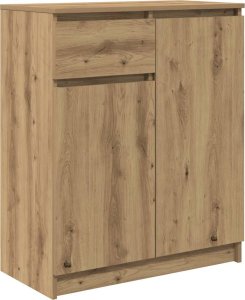 Komoda z szufladą Artisan Oak 71x35x84 cm Drewno klejone 2