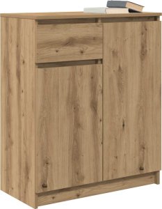 Komoda z szufladą Artisan Oak 71x35x84 cm Drewno klejone 4