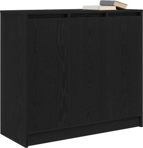 Komoda Czarny Dąb 85x34x76 cm Drewno klejone 4