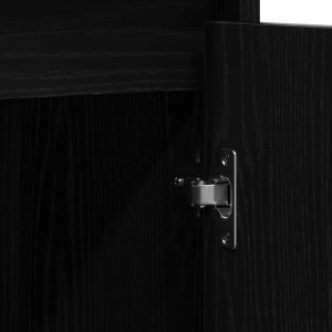 Komoda Czarny Dąb 85x34x76 cm Drewno klejone 10