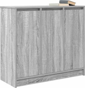 Komoda Szara Sonoma 85x34x76 cm Drewno klejone 4
