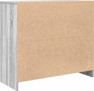 Komoda Szara Sonoma 85x34x76 cm Drewno klejone 8