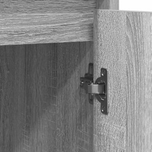 Komoda Szara Sonoma 85x34x76 cm Drewno klejone 10