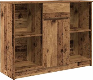 Komoda z szufladą Stare drewno 101x35x76 cm Drewno klejone 2