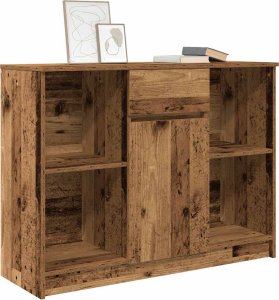 Komoda z szufladą Stare drewno 101x35x76 cm Drewno klejone 4