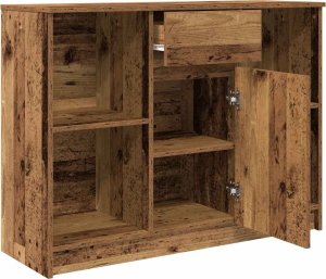Komoda z szufladą Stare drewno 101x35x76 cm Drewno klejone 5