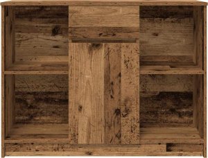 Komoda z szufladą Stare drewno 101x35x76 cm Drewno klejone 6