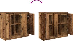 Komoda Stare drewno 85x34x76 cm Drewno klejone 9