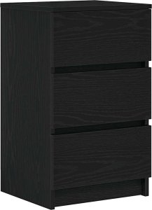 vidaXL Szafki nocne z 3 szufladami 2 szt. Czarne 39x35x65 cm 5