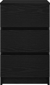 vidaXL Szafki nocne z 3 szufladami 2 szt. Czarne 39x35x65 cm 7