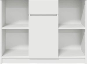 Komoda z szufladą Biała 101x35x76 cm Drewno klejone 6