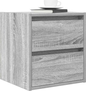 Szafki nocne ścienne 2 szt. Szary Sonoma 38x34x40 cm 4