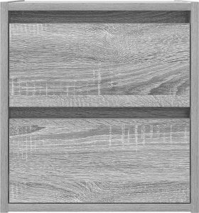 Szafki nocne ścienne 2 szt. Szary Sonoma 38x34x40 cm 7