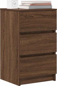 Szafka nocna z 3 szufladami Brązowy dąb 39x35x65 cm 4