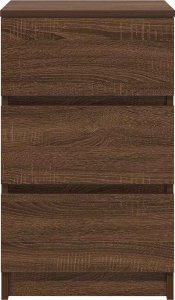 Szafka nocna z 3 szufladami Brązowy dąb 39x35x65 cm 6