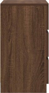 Szafka nocna z 3 szufladami Brązowy dąb 39x35x65 cm 7