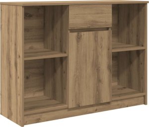 Komoda z szufladą Artisan Oak 101x35x76 cm Drewno klejone 2
