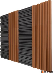 Bitmat Panele akustyczne nowoczesne decor panel na ścianę Bitmat Equalizer szary brązowy 12 szt. 3m2 4