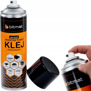 Bitmat Klej w sprayu do paneli wygłuszających akustycznych kontaktowy do tkanin pianek Bitmat 500ml 13