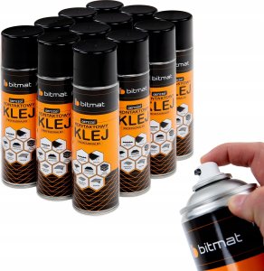 Bitmat Klej w sprayu do paneli wygłuszających akustycznych kontaktowy do tkanin pianek Bitmat 500ml 14