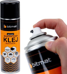Bitmat Klej w sprayu do paneli wygłuszających akustycznych kontaktowy do tkanin pianek Bitmat 500ml 16