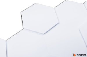 Panel na ścianę akustyczna PLASTER MIODU sześciokąt wygłuszający biały 11