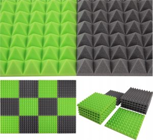 BITMAT Panele akustyczne piramidki na sufit 12 sztuk 3m2 - Idealne do nagłośnienia 11