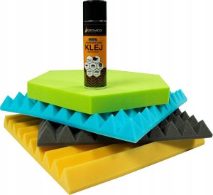 BITMAT Panele akustyczne piramidki na sufit 12 sztuk 3m2 - Idealne do nagłośnienia 6