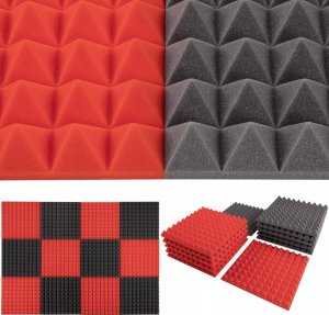 Mata akustyczna wygłuszająca ozdobna piramidki 50x50x5cm kasetony sufitowe pianka 11