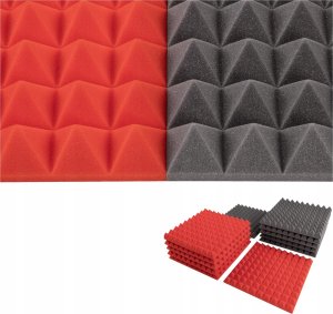 Mata akustyczna wygłuszająca ozdobna piramidki 50x50x5cm kasetony sufitowe pianka 18