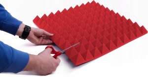 Mata akustyczna wygłuszająca ozdobna piramidki 50x50x5cm kasetony sufitowe pianka 19