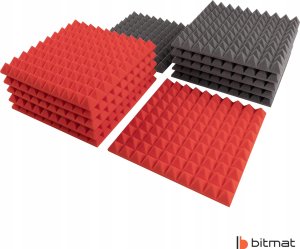 Mata akustyczna wygłuszająca ozdobna piramidki 50x50x5cm kasetony sufitowe pianka 4