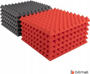 Mata akustyczna wygłuszająca ozdobna piramidki 50x50x5cm kasetony sufitowe pianka 9