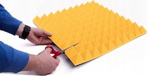 Bitmat Panele akustyczne pianki wygłuszające Piramidy 50x50x5cm 12szt 3m2 10